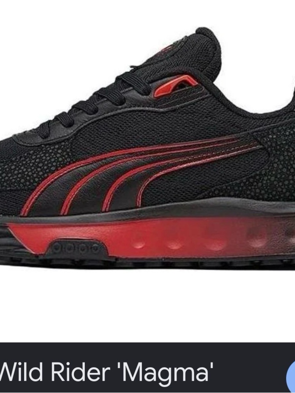 Puma Wild Rider Magma Sneakers - Black/Red Big Kids size 7/ women’s 8.5/9